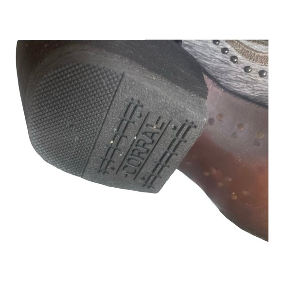 AwEsOmE CORRAL Ankle Boots! Calf Hair*studs* snip toe* 8 - Picture 9 of 9